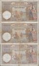Kingdom Of Yugoslavia 3 X 100 Dinars 1929.  P - 27.  Vf. Europe photo 1