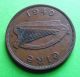 Scarce Irish One Penny Coin Minted 1940 - Ireland - Rarest Year Issued - Hen Europe photo 1