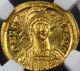 Gold Solidus Ad474 - 491 Zeno Ms Mintstate Uncirculated Ngc Luster Clipped Coins: World photo 1