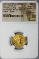 Gold Solidus Ad474 - 491 Zeno Ms Mintstate Uncirculated Ngc Luster Clipped Coins: World photo 2