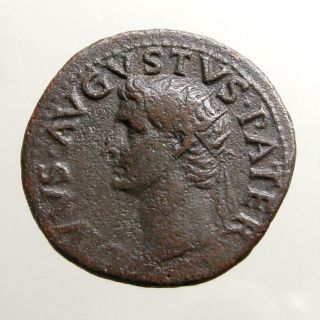 Augustus Caesar Copper As_minted By Tiberius_altar Dedicated To Augustus photo