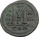 Justinian I The Great 527ad Follis Large Authentic Ancient Byzantine Coin I58245 Coins: Ancient photo 1