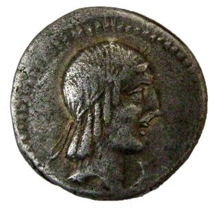 Roman Republic - Calpurnia Silver Denar 64 B.  C.  Rv: L Piso Frug 3.  86g/18mm R - 502 photo