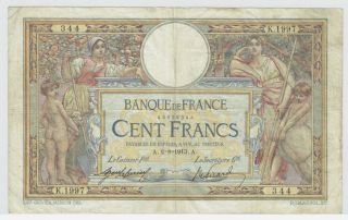 France Luc Olivier - Merson Type 2.  8.  1913 100 Francs Laferriere - Picard (pick 71a) photo