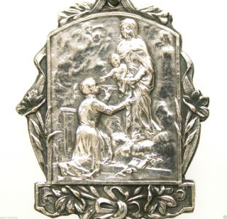 Most Exceptional & Rare 1913 Antique Art Medal To Saint Stanislas Kotska photo