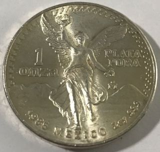 1985 Mexico Silver Onza Libertad 1 Ounce.  999 Fine Choice Uncirculated Coin Nr photo
