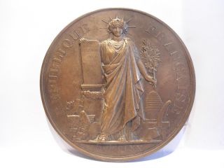 1870 French Republic Medal By Oudine - Pigeon Racers photo