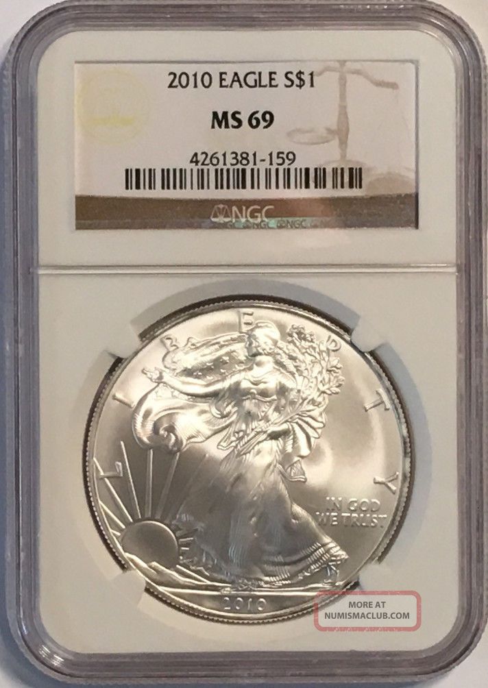 2010 American Silver Eagle Ngc Ms69 Coins photo