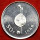 Uncirculated Proof 1968 Swaziland 50 Cents Silver Foreign Coin S/h Africa photo 1