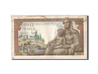 [ 311212] France,  1000 Francs,  Km:102,  Fayette:40.  24,  1943 - 05 - 20,  1 000 F. photo