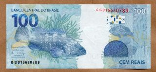 Brazil - 100 Reais - 2010 (2016) - Gg Prefix - Signature Goldfajn - Unc photo