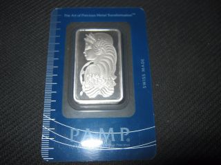 1 Ounce Platinum Bar - Pamp Suisse In Assay photo