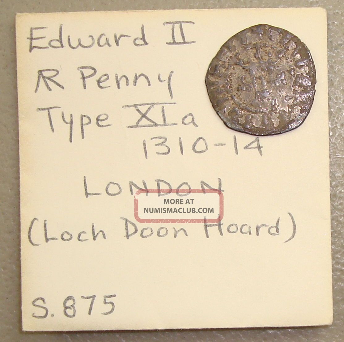1310 - 14 Edward Ii London Hammered Silver Penny From Loch Doon Treasure Hoard Coins: Medieval photo