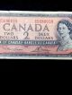 Rare - Ink Error - 1954 Canadian Two Dollar Bill Bank Note Bank Of Canada $2 Deux Canada photo 1