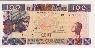 Guinea Guinee 100 Francs 2012 Pick 35 Neuf Unc photo