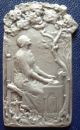 Dated 1926 Extremely Rare Pretty French Silver - Plated Plaque By A.  Fery Exonumia photo 2
