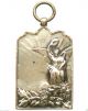 Art Nouveau Lady Angel With The Trumpet - Ancient Art Medal Pendant Exonumia photo 1