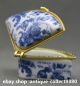 69mm China Blue And White Porcelain Flos Rosae Rugosae Leaf Fashion Jewelry Box Coins: Ancient photo 4