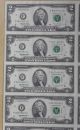 2 Dollar Bill 1995 Series - Uncut Sheet Of 16 Small Size Notes photo 2