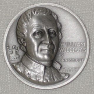 Silver Declaration Of Independence Medal - William Williams Of Connecticut photo