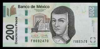 Banco De Mexico 200 Pesos Serie Al 12.  09.  2012.  P - 125.  Watermark.  Unc photo