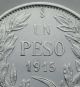 Chile 1 Peso 1915.  Km 152.  4.  720 Silver One Dollar Coin.  Condor.  2 Years Issue. South America photo 1