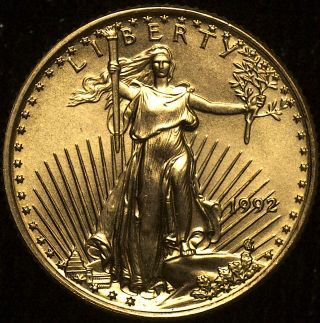 1992 $5 1/10th Ounce Gold American Eagle photo