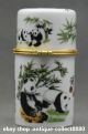 79mm Chinese Colour Porcelain National Treasure Panda Bamboo Vogue Toothpick Box Coins: Ancient photo 2