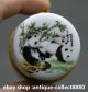 79mm Chinese Colour Porcelain National Treasure Panda Bamboo Vogue Toothpick Box Coins: Ancient photo 4