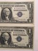6 $1 Silver Certificate 2ea 1957 1957a 1957b Consecutive Unc Bold Ink Small Size Notes photo 1