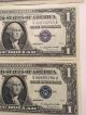 6 $1 Silver Certificate 2ea 1957 1957a 1957b Consecutive Unc Bold Ink Small Size Notes photo 3