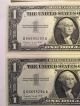 6 $1 Silver Certificate 2ea 1957 1957a 1957b Consecutive Unc Bold Ink Small Size Notes photo 4