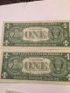 6 $1 Silver Certificate 2ea 1957 1957a 1957b Consecutive Unc Bold Ink Small Size Notes photo 7