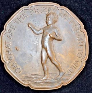 1934 Youth Fishing Society Of Medalists Medal 9 S.  O.  M.  Medallic Art Co photo