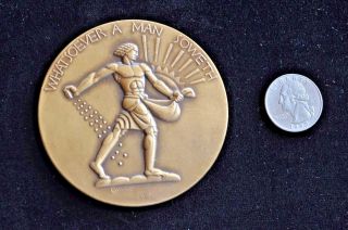 Society Of Medalists 5 Whatsoever A Man Soweth By Lee Lawrie 1932 photo