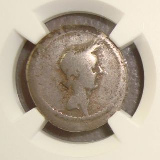 Julius Caesar (died 44 Bc) Ancient Roman Silver Denarius Ngc Vg Bankers Marks photo