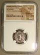 Julius Caesar (died 44 Bc) Ancient Roman Silver Denarius Ngc Vg Bankers Marks Coins: Ancient photo 2