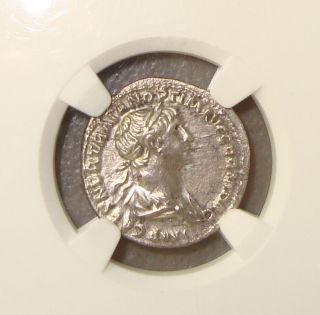 Ad 98 - 117 Trajan Ancient Roman Silver Denarius Ngc Choice Au 5/5 3/5 photo