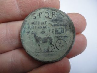 Ancient Roman Bronze Æ Sestertius Agrippina Struck Under Caligula 37 - 41 Ad Rare photo