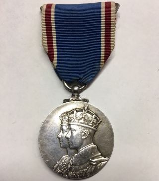 United Kingdom Of Great Britain King George Vi ' S 1937 Coronation Silver Medal photo