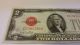 1928 G Red Seal Us $2 Two Dollar Bill Legal Tender Note Currency 68a Small Size Notes photo 2