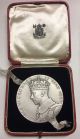 Great Britain King George Vi 1937 Coronation 57 Mm.  92.  8 G Sterling Silver Medal Exonumia photo 1