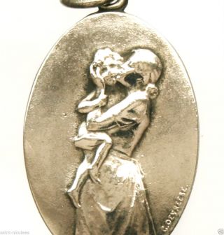 Christian Women Guild - Antique Art Medal Signed Godefroid Devreese photo