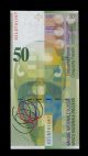 Switzerland 50 Franken 2002 L Sign.  71 Pick 71a Unc Banknote. Europe photo 1