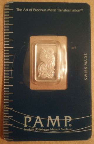 Pamp Suisse 5 Gram.  9995 Platinum Bar - In Assay Card photo