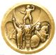 Fencer,  Musketeer,  Knight Decors Splendid 1934 Antique Art Medal Signed C.  Charl Exonumia photo 1