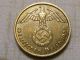 1938 Rare Old Wwii Nazi Hitler Germany 3rd Reich Brass Reichspfennig War Coin Germany photo 1