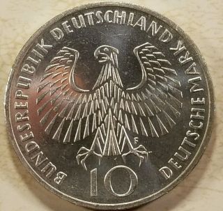 1972 German 10 Mark F Deutschemark Olympics Silver Coin Cased Collector. photo