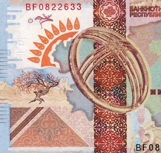 Kazakhstan: Specimen Test Note Goznak Orange 2008 Silk Way Turkestan 9 Unc photo