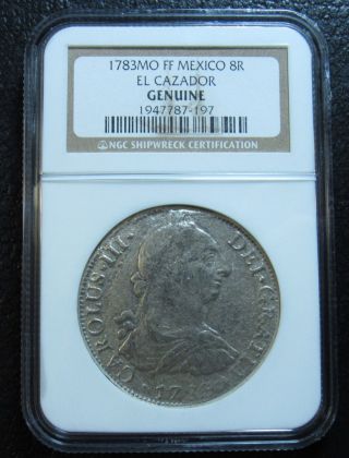 1783mo Ff Mexico 8r El Cazador Ngc Shipwreck Coin (197) photo